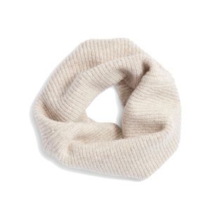 Everlane Cashmere Neck Warmer, in Bone and Oatmeal Twist color, one size.